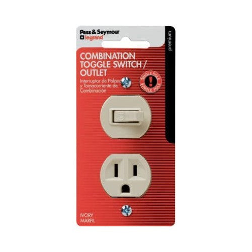 Pass & Seymour 691ICCC5 Combination Device, 15-Amp, Ivory