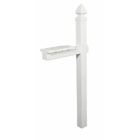 Solar Group PP500W00 Plastic Mailbox Mounting Post with Cross Arm, White