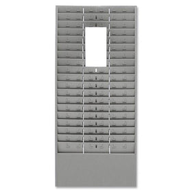 STEELMASTER Steel Time Rack with Adjustable Dividers, 5 Inch Pockets, 13.63 x 30 x 2 Inches, Gray (27018JTRGY)
