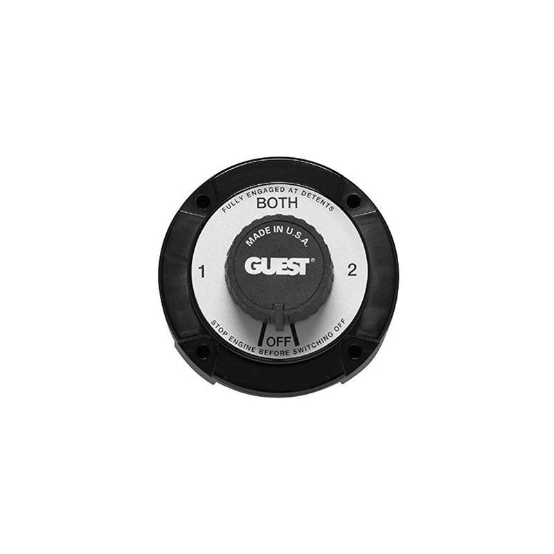 Guest 2110A Universal Mount Marine Battery Selector Switch with Alternator Field Disconnect (230 Continuous, 345 Momentary Amps)
