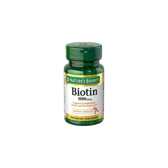 Nature's Bounty Biotin 1000 mcg Vitamin Supplement Tablets 100 ea