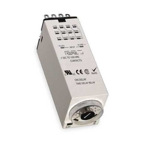 Dayton 1EJL9 Relay, Time Delay, DPDT, On Delay, 8Pin