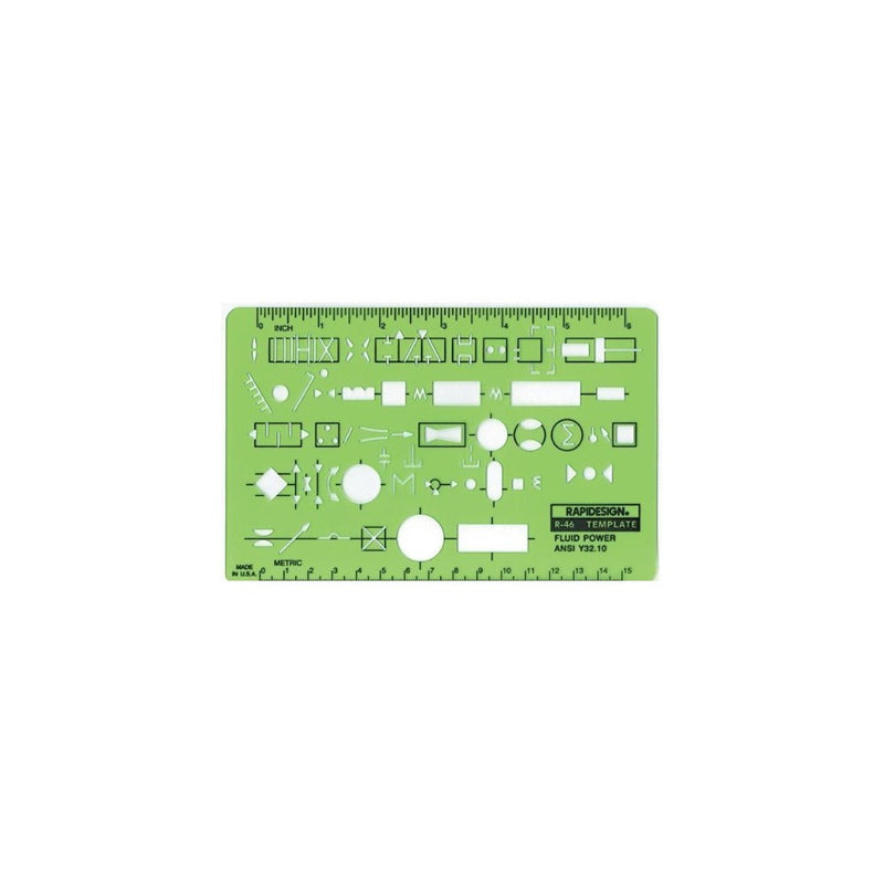 Rapidesign Fluid Power Template, 1 Each (R46)