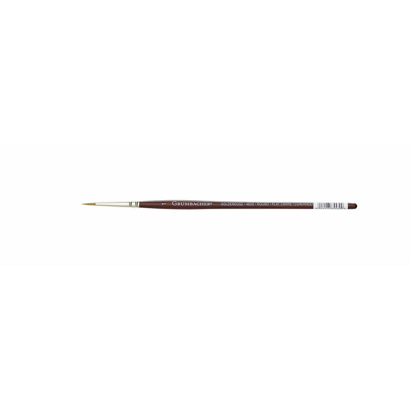 Grumbacher Goldenedge Golden Toray Round Watercolor Brush, Synthetic Bristles, Size 1 (4620.1)