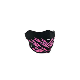 Zanheadgear Neoprene Half Face Mask, Pink Flames