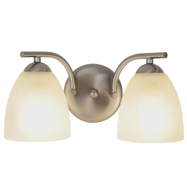 Monument 617632 Contemporary Brushed Nickel Vanity Fixture, 13-5/8 In.