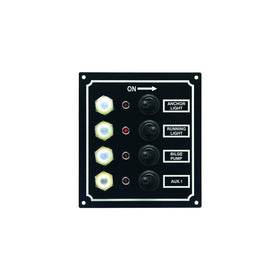 Invincible Marine LED 4-Switch Panel with Breaker and Booted Toggle Switches