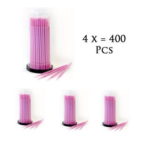 Health and Beauty Lint Free Microbrushes X4 Tubes 400 Pcs