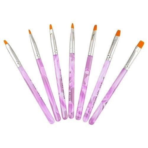 ZXUY 7pc UV Acrylic Nail Art Tips Builder Brush Pen