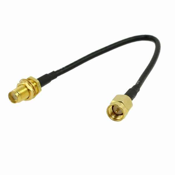 uxcell 6.5" Long Black Cable SMA Female to Male Coaxial Antenna Adapter