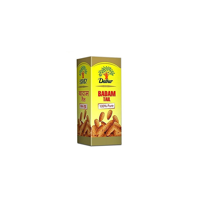 Dabur Badam Tail Pure Almond Oil for Hair Loss, is Edible (100 ml / 3.38 fl oz)