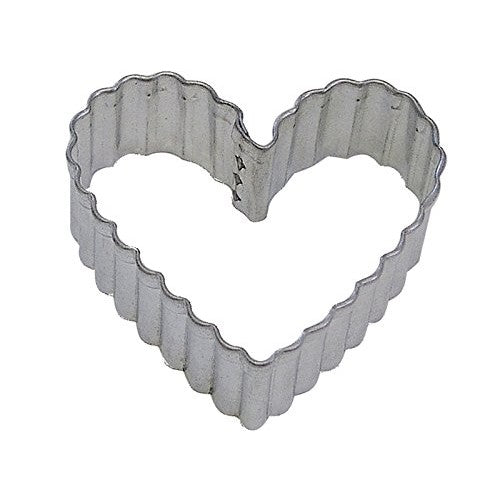 R&M Heart Fluted 3.5" Cookie Cutter in Durable, Economical, Tinplated Steel