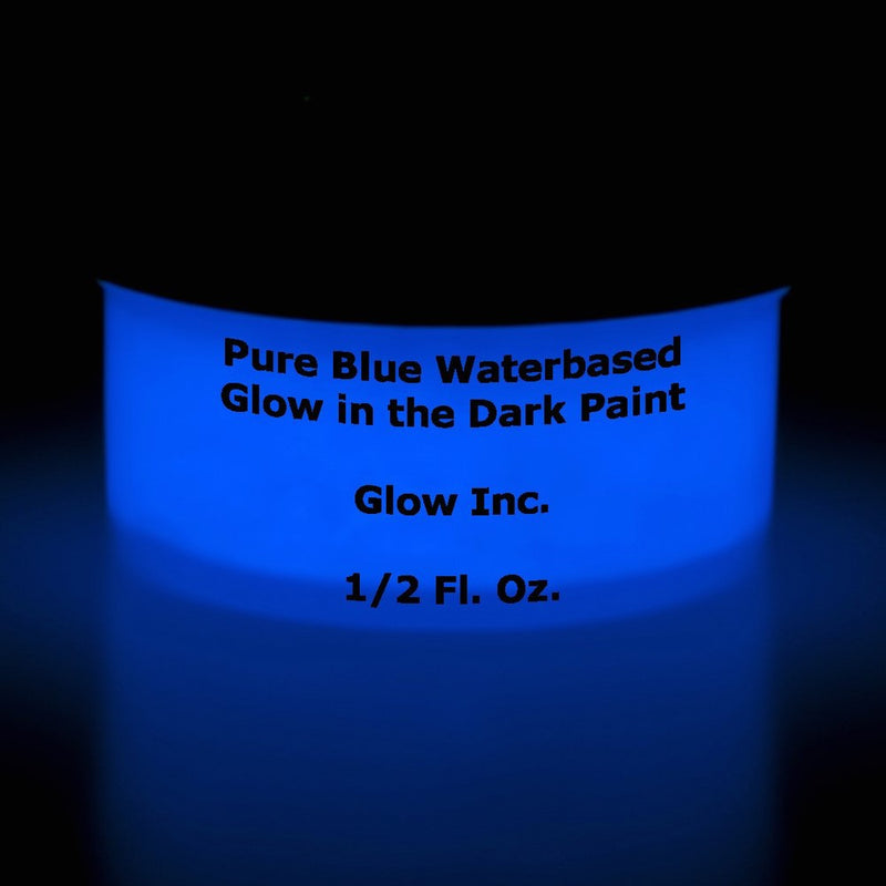 Pure Blue Glow in the dark paint 1/2 Fluid Oz