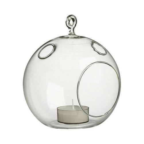 WGV Plant Terrarium/Hanging Candle Holder, Round Base with 1 Hook (6 Pcs)