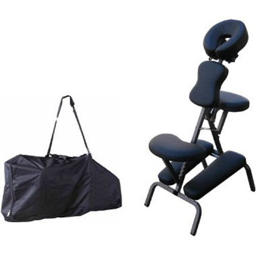 Portable Massage Chair Comfort 4" Thick Foam Light Weight Best Massage Brand With Free Carrying Bag BLACK