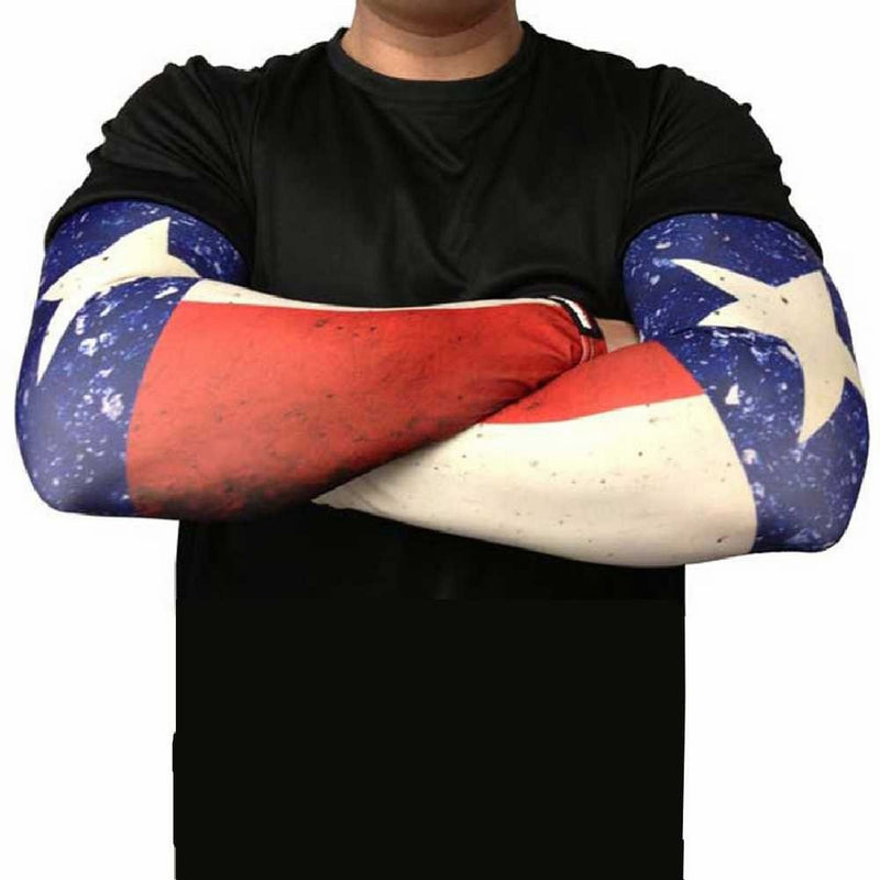 Missing Link SPF 50 Republic of Texas ArmPro Compression Sleeve (Multi Color, Medium)