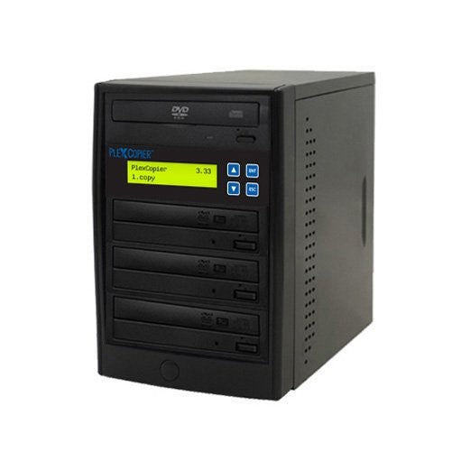 PlexCopier 24X SATA 1 to 3 CD DVD duplicator Writer Copier Tower (3 Target)