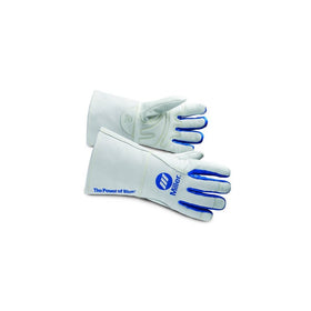 Welding Gloves, 3-D, M, 12In, White/Blue, PR