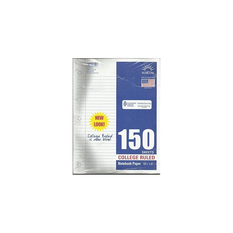 Norcom College Ruled Filler Paper 150 Count (2 Packages)