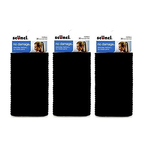 Scunci Effortless Beauty Large No-damage Elastics, 4 MM (90 pieces)
