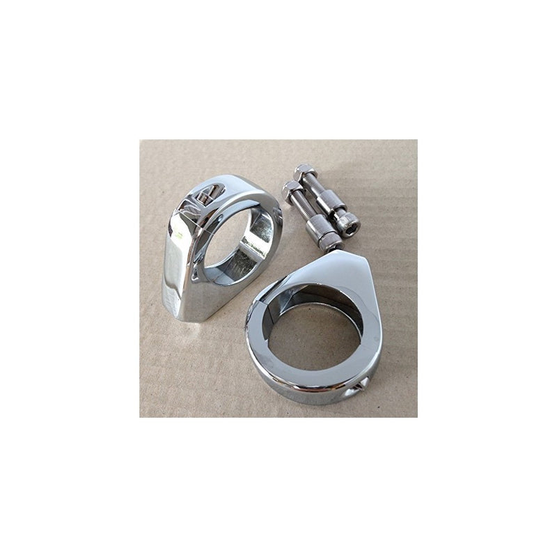 HTT Motorcycle Fork Clamp Turn signal Clamps for Harley Softail Mount Bracket 39mm Fork Chrome