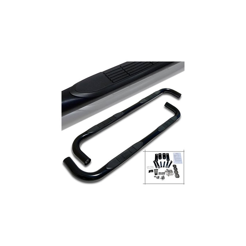 Spec-D Tuning SSB3-RAM02QCBK-WB Dodge Ram 1500 2500 3500 Quad Crew Cab Black 3" S/S Side Step Nerf Bar