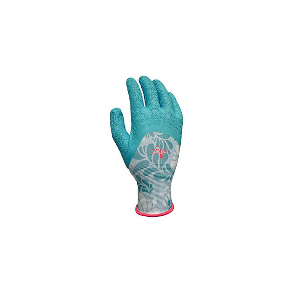 Digz Long Cuff Stretch Knit Garden Gloves with Full Finger Latex Coating, Large