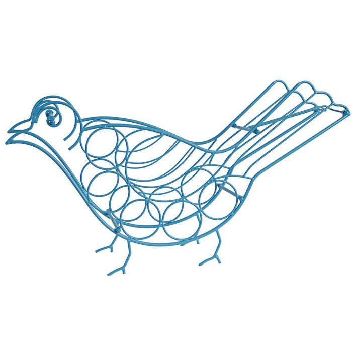 Bird Shape Metal Wine Holder, Blue