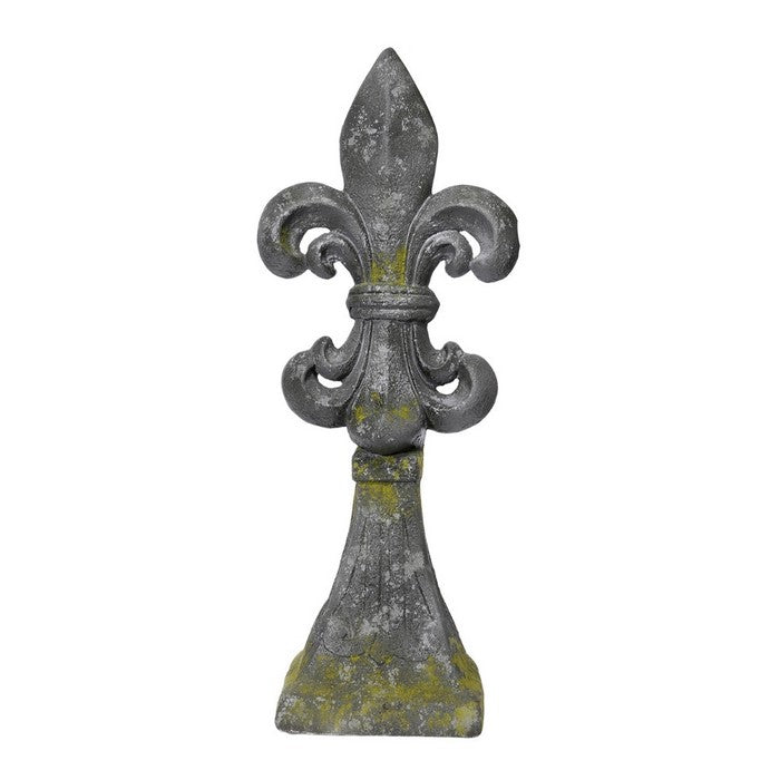 Magnesium Fleur-de-lis Finial, Slate Gray