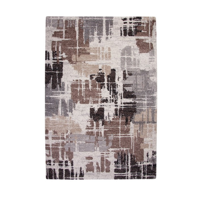 Contemporary Style Thick And Plush Area Rug With Fine lines, Multicolor