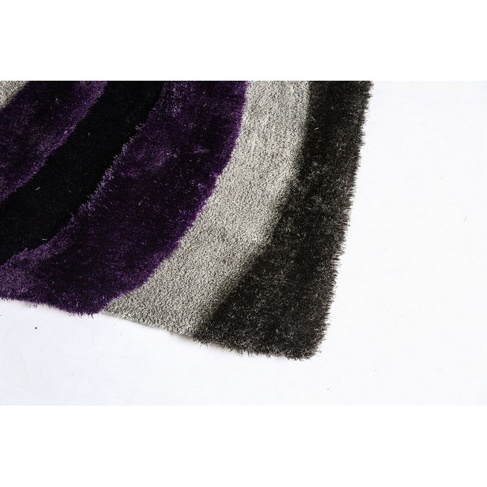 Contemporary Style Polyester Area Rug With cotton Backing, Multicolor