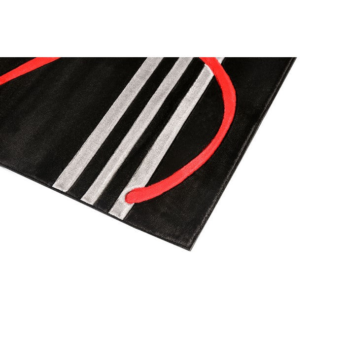 Contemporary Style Area Rug In Polyester With cotton Backing, Multicolor