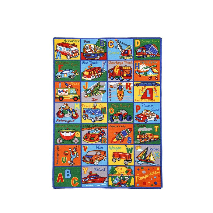 Pictorial-Machine Tufted Area Rug In Polyester With Nylon Backing, Multicolor