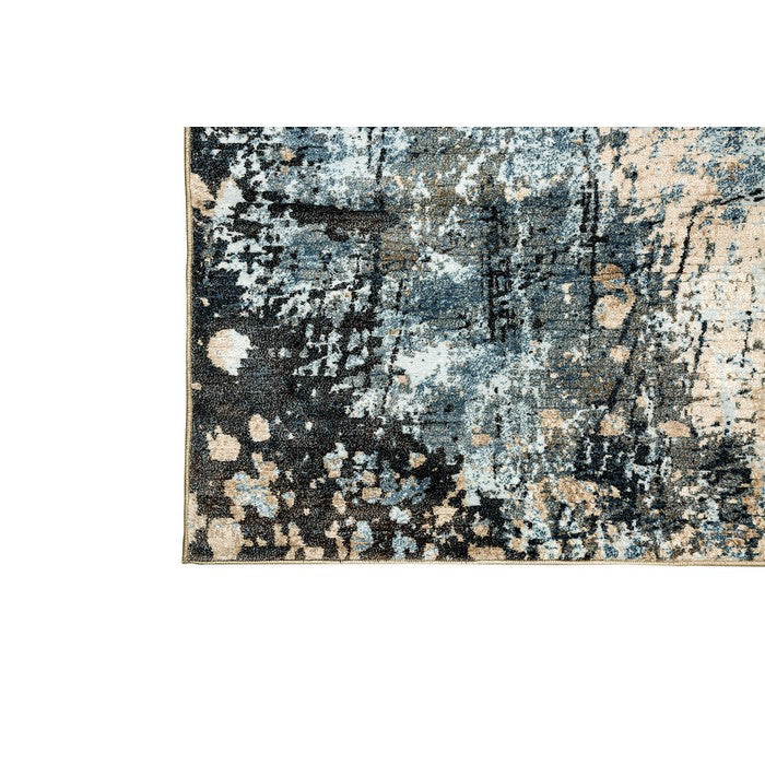 Earthy Area Rug In Polyester With Jute Mesh Backing, Small, Multicolor