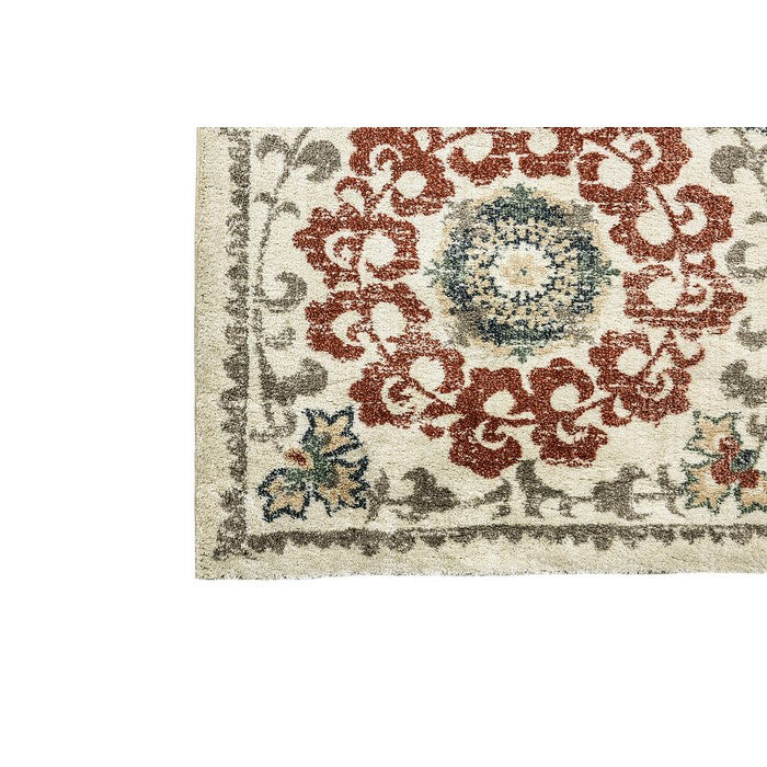 Classic Area Rug In Recycled Polyester & Latex Backing, Multicolor