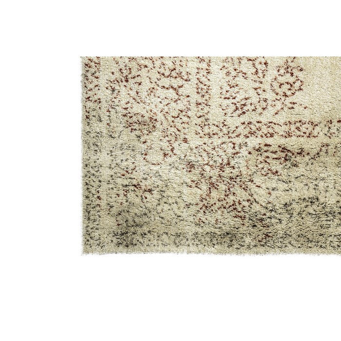 Washed Out Patterned Area Rug In Recycled Polyester, Brown and Ivory