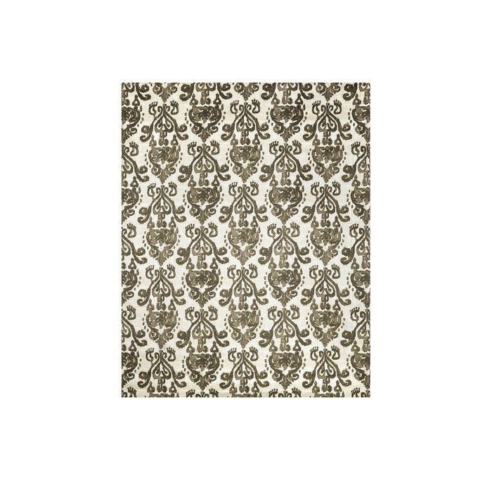 Transitional Style Nylon Area Rug With Latex Backing, Small, Brown and Ivory