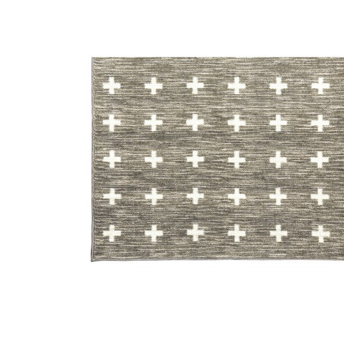 Modern Nylon Area Rug With Latex Backing, Small, Beige and Light gray