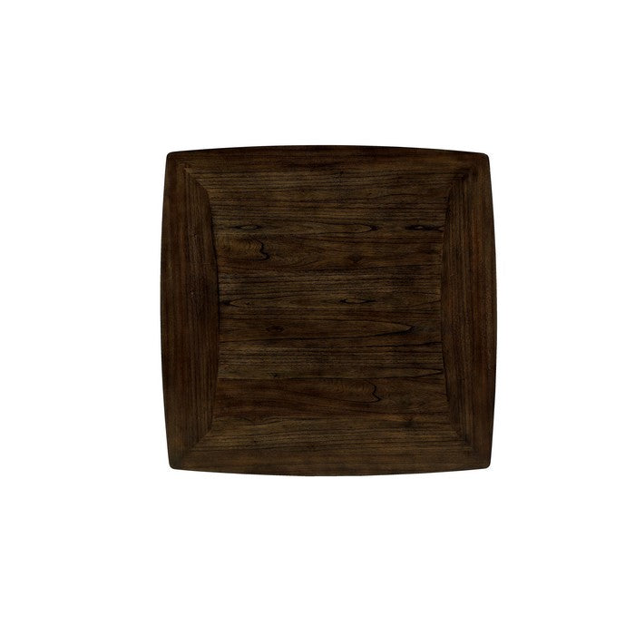 5-Piece Wooden Counter Height Table Set In Dark Oak Brown