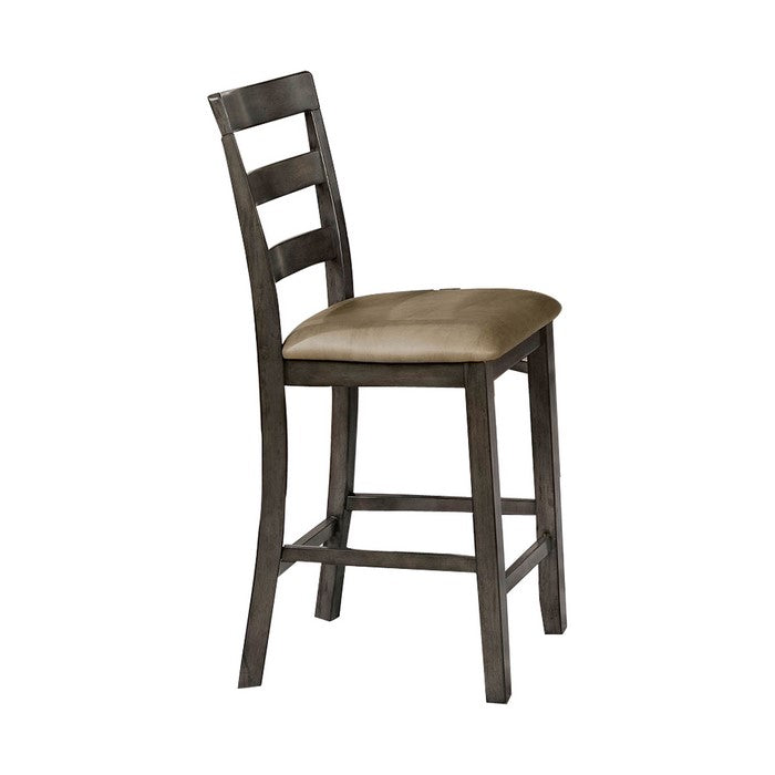 5-Piece Wooden Counter Height Table Set In Gray