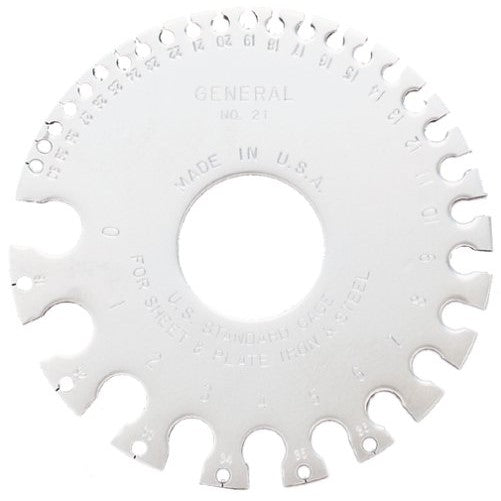 General Tools 21 US Standard Sheet Metal Round Gage