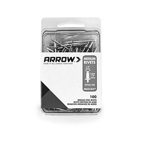 Arrow Fastener RMS1/8IP Medium Steel 1/8-Inch Rivets, 100-Pack