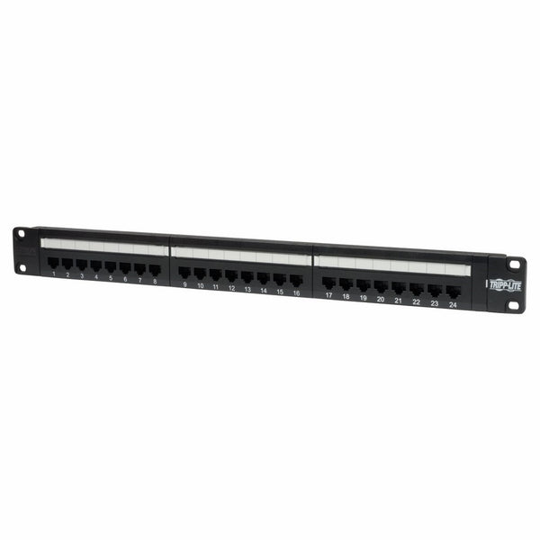 Tripp Lite 24-Port 1U Rackmount Cat5e 110 Patch Panel 568B, RJ45 Ethernet(N052-024)