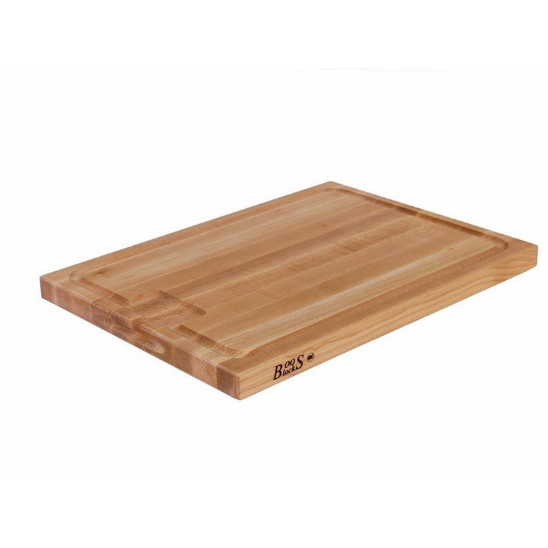 John Boos Au Jus Maple Cutting/Carving Board with Hand Grips and Sloping Juice Groove, 18" x 24" x 1.5 Inches