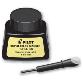 Pilot Super Color Permanent Marker Refill Ink, 1 Ounce Bottle with Dropper, Black Ink (43500)