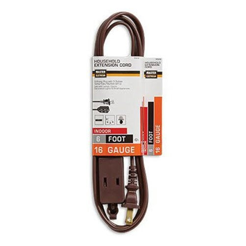 Master Electrician 09401ME 6-Feet Cube Extension Cord with Power Tap, Brown