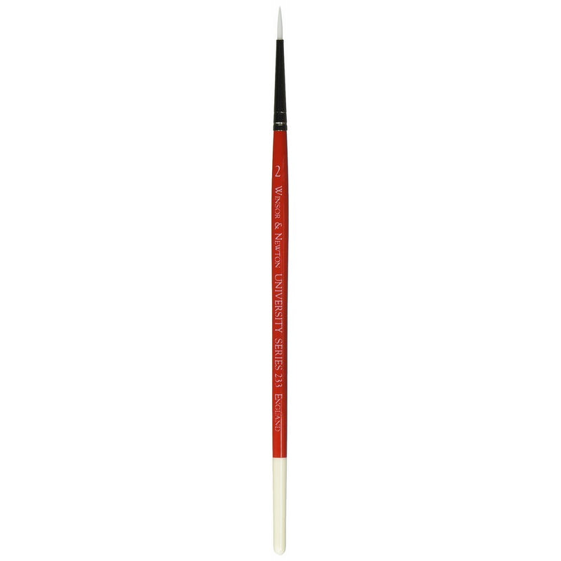 Winsor & Newton 5423002 University Series 233 Round Short Handle Brush, Size 2