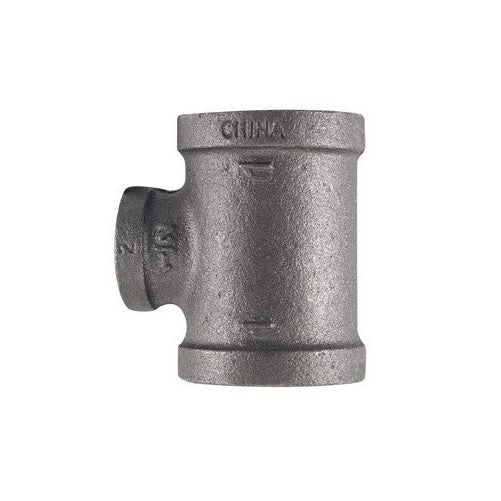 B & K Reducing Tee Malleable Black Iron 1 " X 1 " X 1/2 "