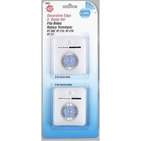 CARL 15052 Bidex 1 deckle/1 victorian blade set for personal/professional rotary trimmers