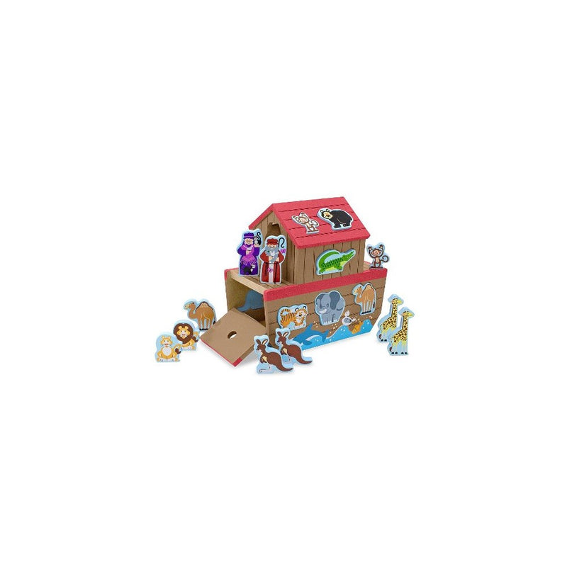 Melissa & Doug Noah's Ark Wooden Shape Sorter Educational Toy (28 pcs)